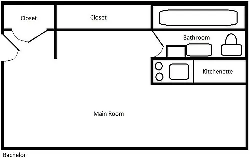 Floor plan Super Cool JR Studio