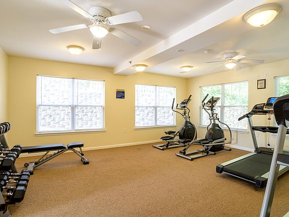 Roll out your mat or lace up your sneakersour bright fitness center with cardio machines and free weights helps you stay fit without leaving home.
