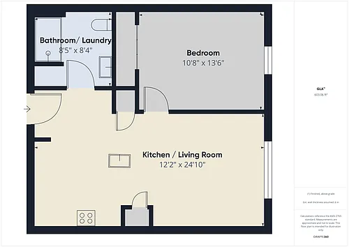 Floor plan One Bdr Villa