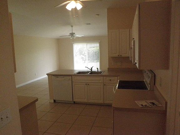 Kitchen and living room from foyer area