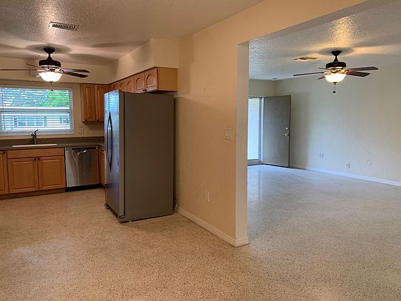 Kitchen looking into living room. The kitchen also opens to the family room.
