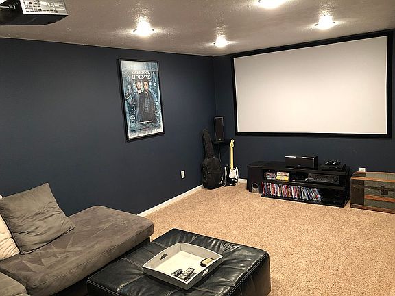 Lower level theater room