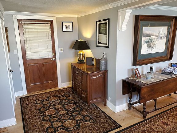 Entrance off enclosed porch