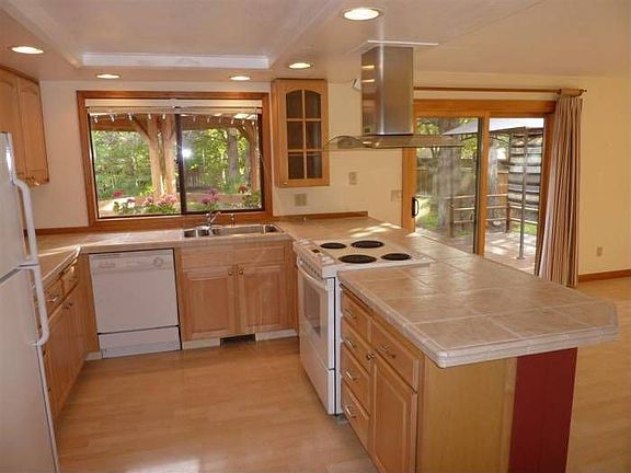 Kitchen overlooks yard