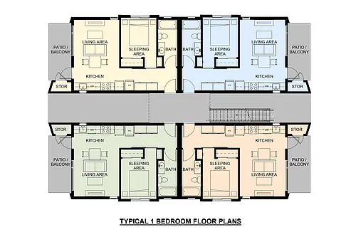 Floor plan Midtown 1-bedroom floorplan