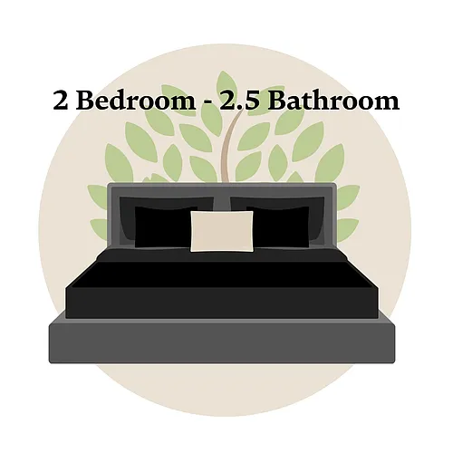 Floor plan 2 Bedroom, 2.5 Bathroom