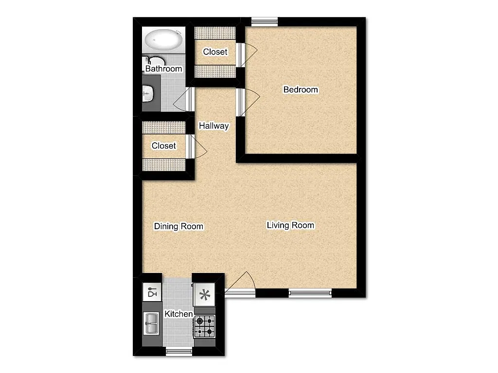 Floor plan One Bedroom