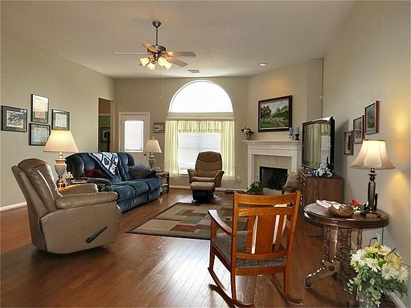 Large and open family room with fireplace!