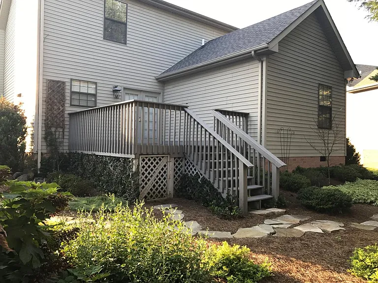 Spacious back porch