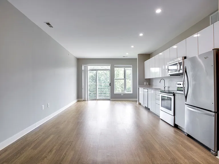 Two-bedroom living and dining