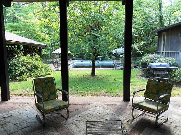 patio overlooks large poo