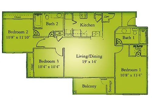 Floor plan C3 3X2