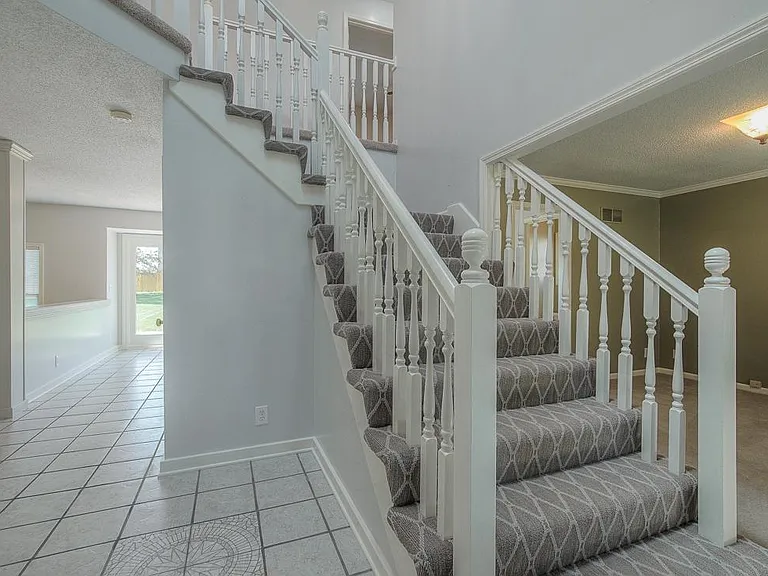 Clean, modern neutrals go throughout the home.