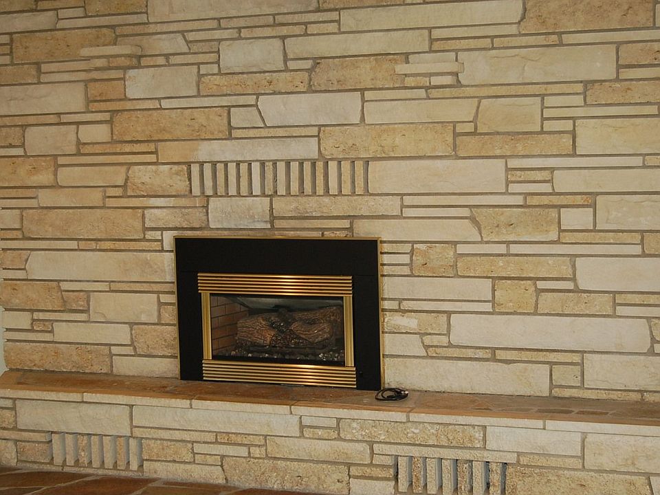 Living room fireplace