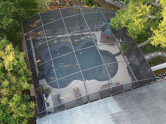 Pool with cage