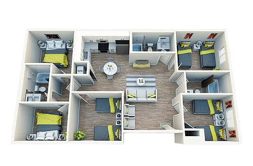 Floor plan 5BR/3BA