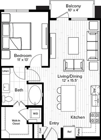 1 Bed 1 Bath 1 Bed 1 Bath