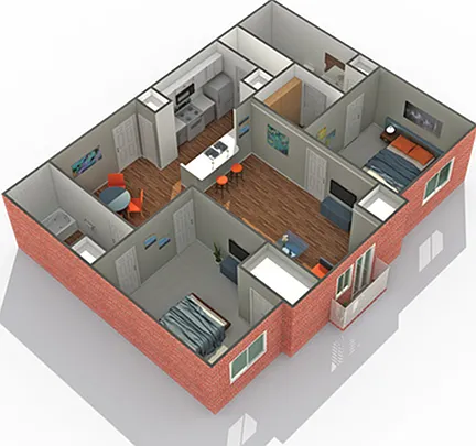 Staring | 2-Bedroom Floorplan Staring | 2-Bedroom Floorplan