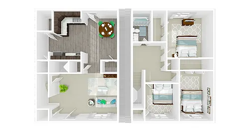 Floor plan 3 Bedroom Townhome