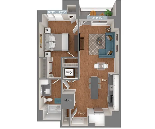 Floor plan A3-D1-718