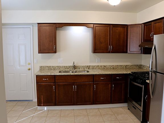 Kitchen and garage door.
