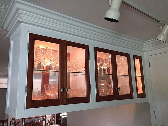 Exquisite lighted cabinetry