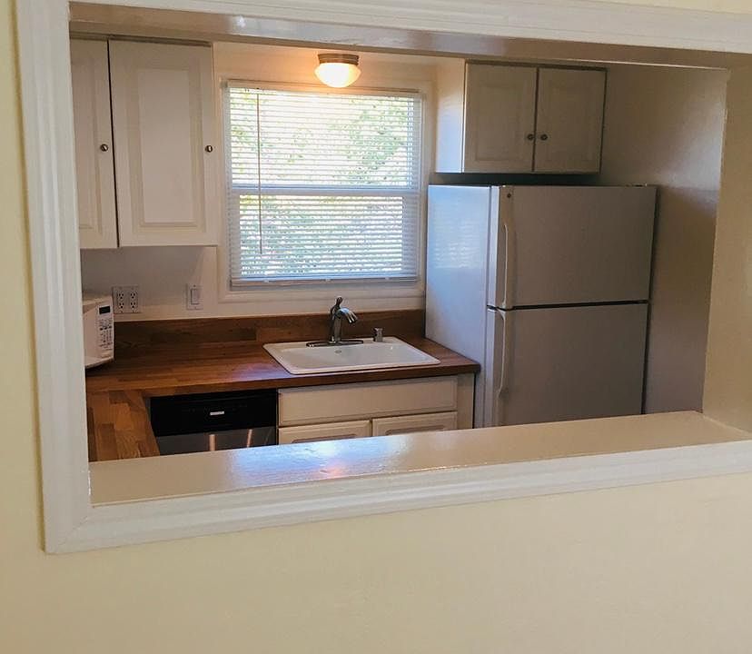 View of kitchen from living room.