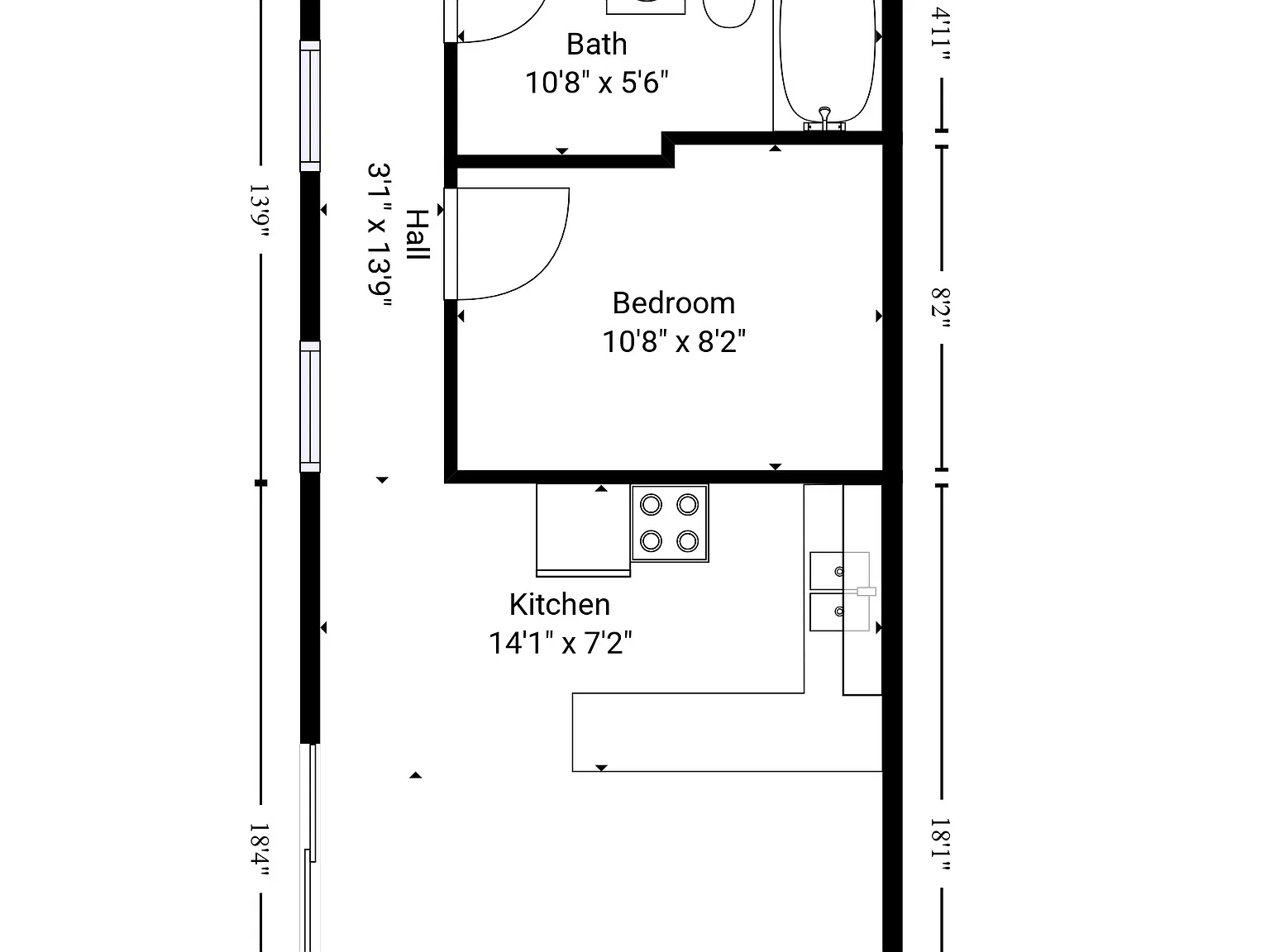 2 bed, $595 — Photo 2