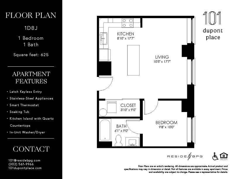 Floor plan 1D8-J