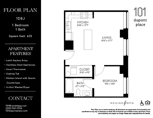 Floor plan 1D8-J