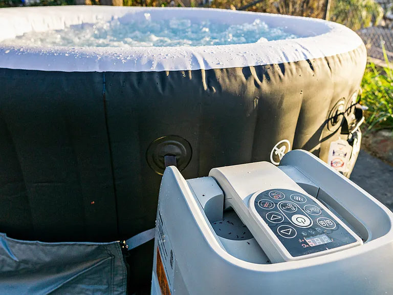 A cozy hot tub that transforms your space into a soothing retreat!