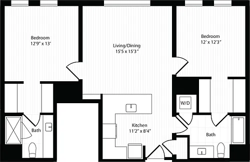 Floor plan 2 Bedroom C
