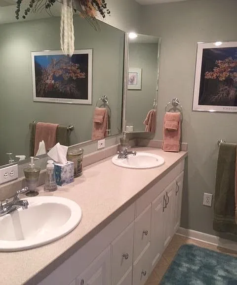 private bath freshly painted