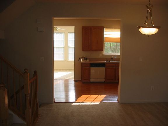 View of kit, sunrm fr living rm