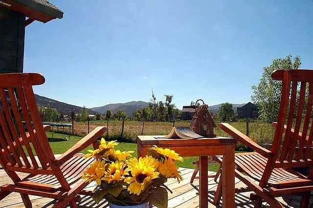 Open space beyond backyard