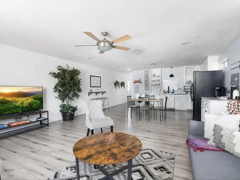 Living room and kitchen