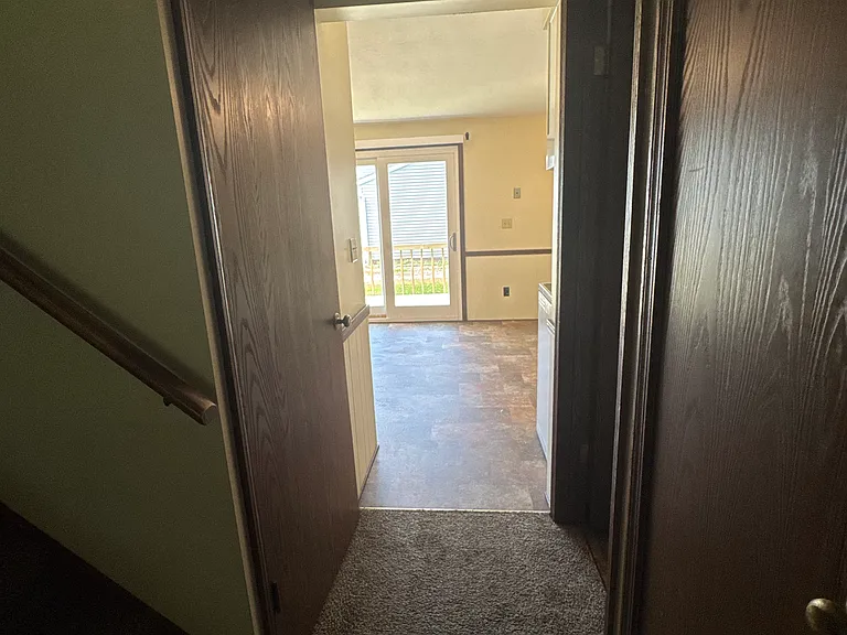 Hall between living area and kitchen