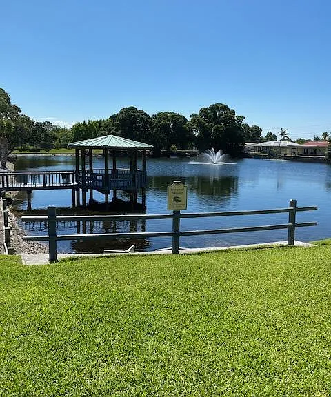 pond and gazebo