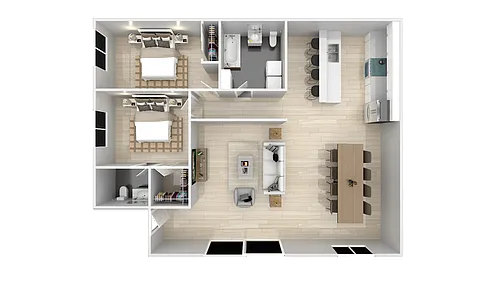 Floor plan 2B 15B