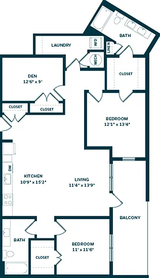 Discover your dream home with this beautifully laid out two-bedroom apartment featuring a den and balcony. Discover your dream home with this beautifully laid out two-bedroom apartment featuring a den and balcony.