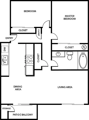 Floor plan 2 bedrooms