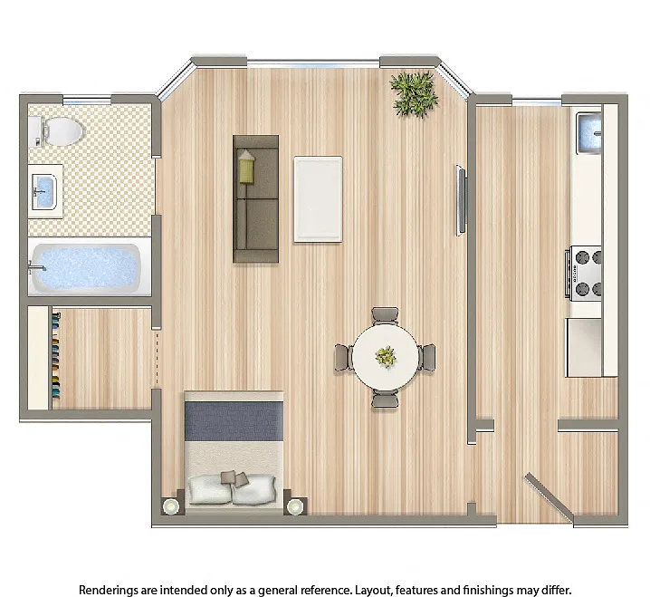 Floor plan Studio B