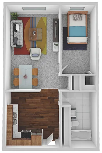 Floor plan 1 Bed 1 Bath