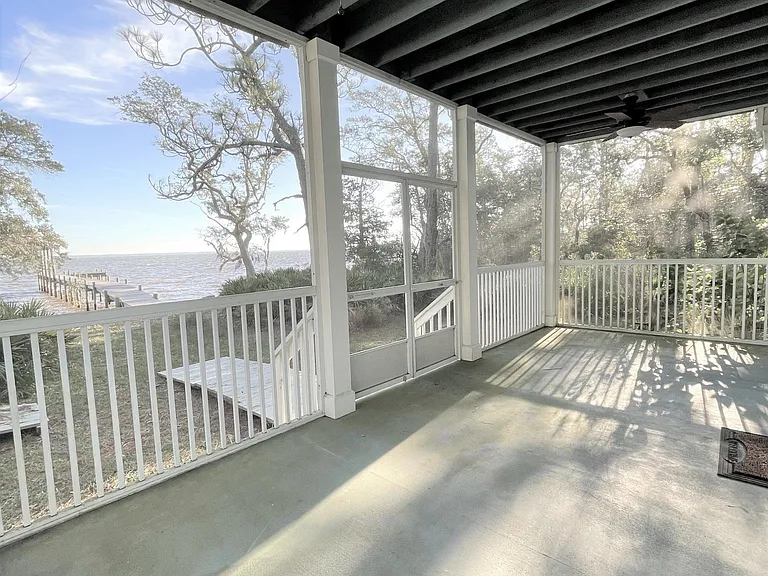 Screened porches downstairs and upstairs