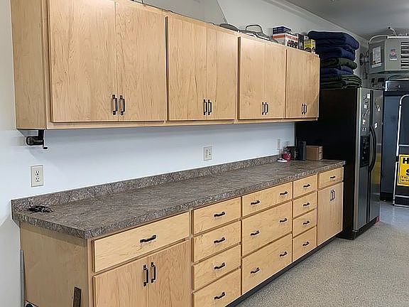 Optional garage cabinets