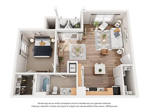 Floor plan 1 Bedroom
