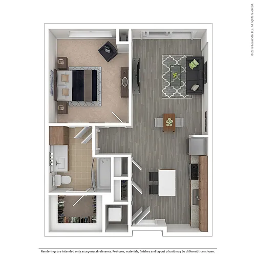 Floor plan A01.2 - 1 bed/1 bath