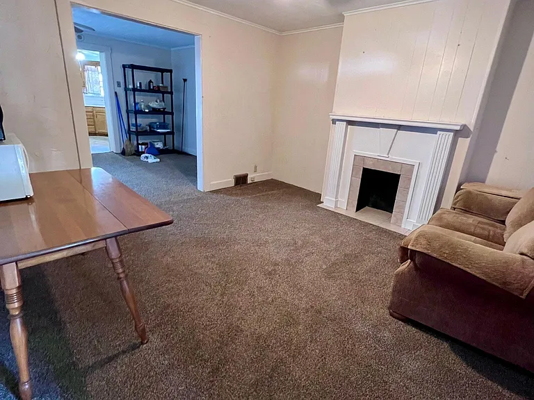 living room, view from inside front door