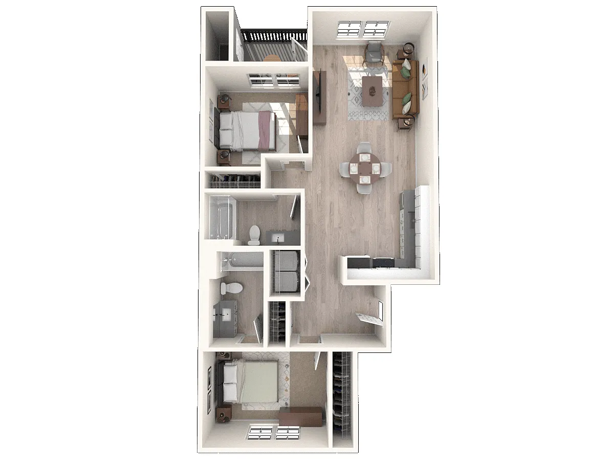 Floor plan West - 2 Bed D