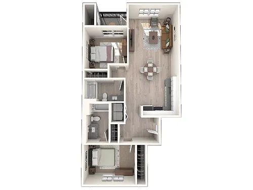 Floor plan West - 2 Bed D